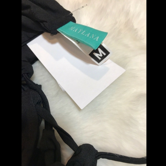 NEW! Maylana‎ Swim Giana Lace-Up One-Piece Swimsuit in Black [SZ Medium ] - Picture 5 of 8